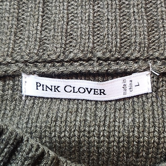 NWOT Pink Clover x Stitch Fix Gabriel Mockneck Textured Cotton Blend Sweater - Picture 5 of 6